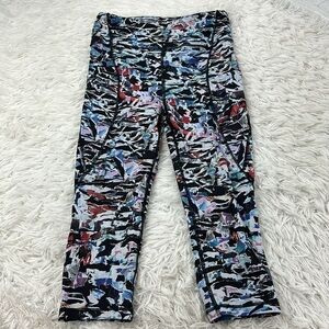 Lululemon Break Free Crop (Nulux 17") Culture Clash Starlight Black